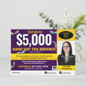 Fiscale voorbereiding bewerkbare e-file flyer programma (Staand voorkant)