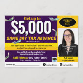 Fiscale voorbereiding bewerkbare e-file flyer programma (Voorkant)