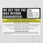 Fiscale voorbereiding bewerkbare e-file flyer programma (Achterkant)