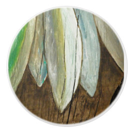 Fische auf Treibholz Keramische Knop