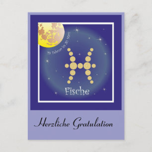 Fische Sternzeichen Postkarte Briefkaart