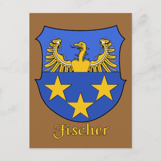 Fischer Family Shield-Briefkaart Briefkaart (Voorkant)