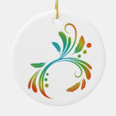 Fischer Lovebird Keramisch Ornament (Achterkant)