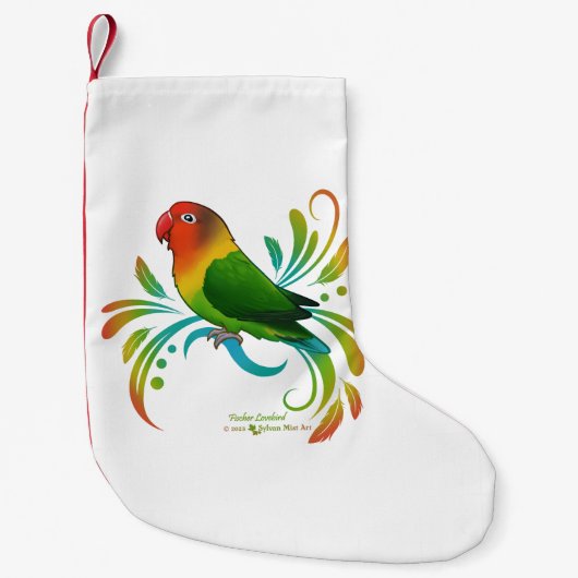 Fischer Lovebird Kleine Kerstsok (Voorkant)