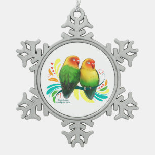 Fischer Lovevogels Tin Sneeuwvlok Ornament