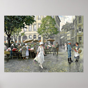 Fischer - Market Day in Hojbro Plads, Kopenhagen Poster