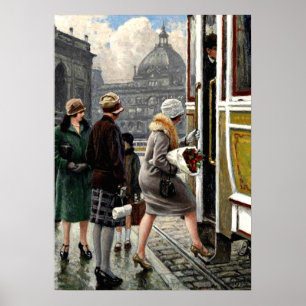 Fischer - Stop met tram Poster