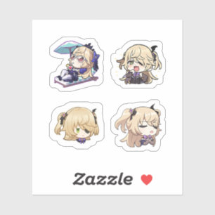 Fischl Genshin Impact 4 stuks stickerblad Extra P Sticker