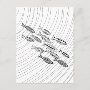 Fish Adult kleurstof Briefkaart