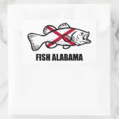 Fish Alabama Rechthoekige Sticker (Tas)