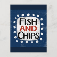 fish and chips-Briefkaart