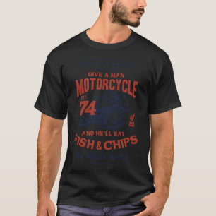 Fish and Chips Motorfiets T-shirt