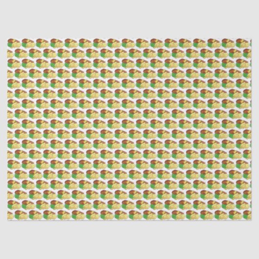 Fish and Chips Peas British Pub Chip Shop Takeaway Tissuepapier (Voorkant)