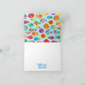 Fish Aquarium Merci 1ère carte d'anniversaire (Intérieur)