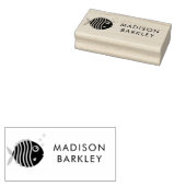 Fish Aquarium Tropical Leuk Kind naam Rubberstempel (Gestempeld)