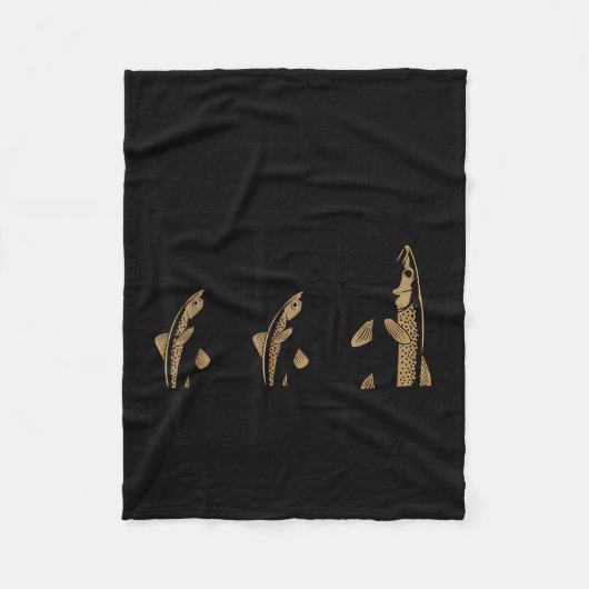 Fish Around And Find Trout Funny Fishing Fishermen Fleece Deken (Voorkant)