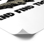 Fish Around Find Trout, Funny Fisherman Fishing Jo Poster (Hoek)