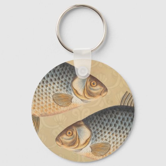Fish+artwork+design+fishing+fishy Sleutelhanger (Voorkant)