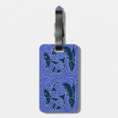 Fish Bold Swimming Ocean Blue Fishing Bagagelabel (Achterkant verticaal)