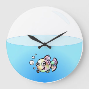 Fish Bowl Clock Grote Klok