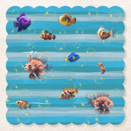 Fish Bowl Papier Onderzetters