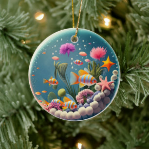 Fish Bowl Snow wereldbol Stijl Kerstvakantie Keramisch Ornament