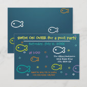 Fish & Bubbles - Invitation pour une fête au bord (Devant / Derrière)
