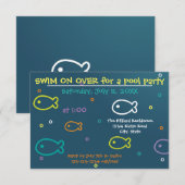 Fish & Bubbles - Invitation pour une fête au bord  (Devant / Derrière)