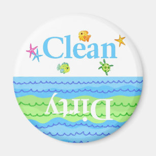 Fish Clean Dirty Dishwasmachine Magnet Magneet