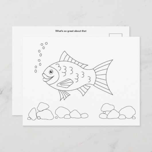Fish Color me briefkaart (Voorkant / Achterkant)