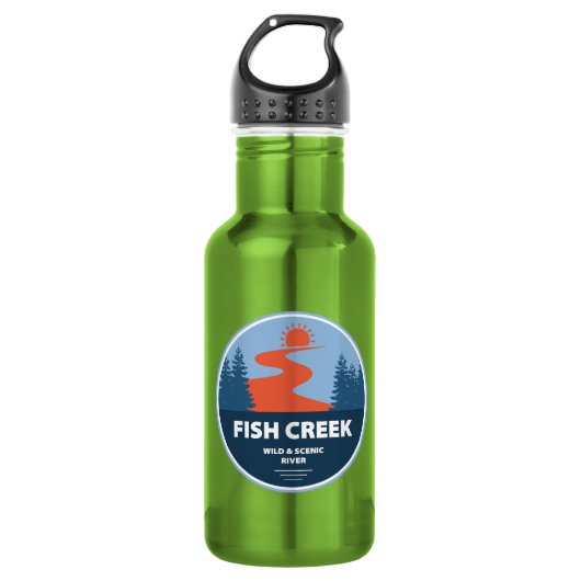 Fish Creek Wild en Schilderachtig River Oregon Waterfles (Voorkant)