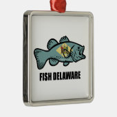 Fish Delaware Metalen Ornament (Rechts)