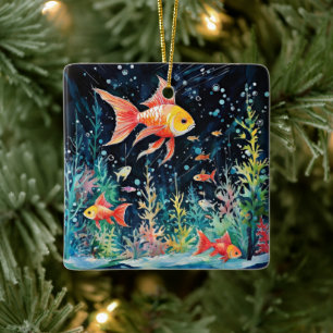 Fish Dreamland, aquariumperfectie, Keramisch Ornament