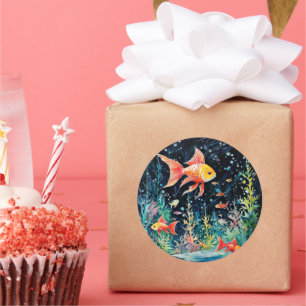 Fish Dreamland, aquariumperfectie, Ronde Sticker