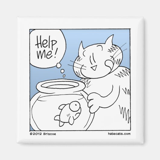 Fish Eater Cat Magneet (Voorkant)