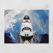 Fish Eye Uitzicht Space Shuttle Atlantis Earth Orb Briefkaart (Voorkant)