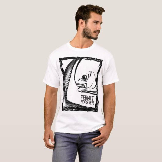 Fish Forever EYES : PERMIT T-shirt (Voorkant volledig)