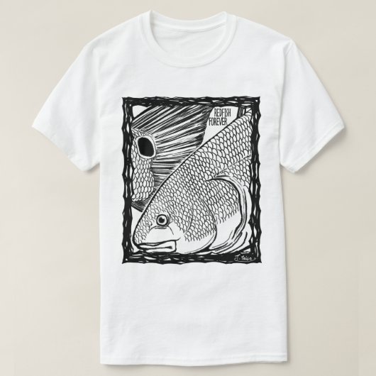 Fish Forever EYES : REDFISH T-shirt (Design voorkant)