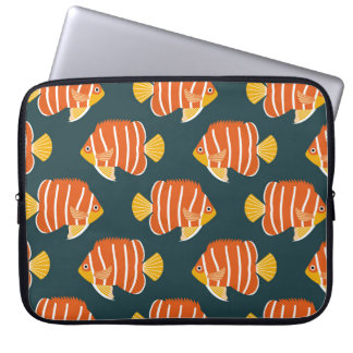 Fish Frenzy: naadloos ontwerp Laptop Sleeve