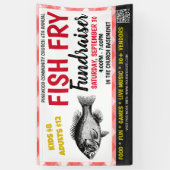 Fish Fry Fundraiser Banner met qr-code (Verticaal)