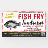 Fish Fry Fundraiser Banner met qr-code (Horizontaal)