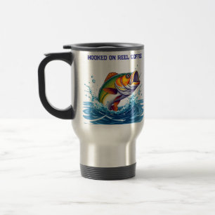 Fish-Funny-Hooked op Reel Koffie Reisbeker