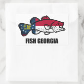 Fish Georgia Rechthoekige Sticker (Tas)