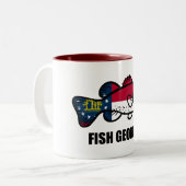 Fish Georgia Tweekleurige Koffiemok (Voorkant links)