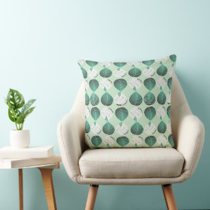 Fish Head Leaves Dusty Spearmint Groene Witte Munt Kussen