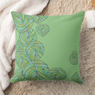 Fish Head Leaves Jazz S Mint Olive 2 Kussen