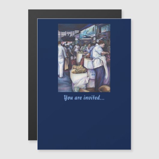 Fish Head Soup, Singapore Magnetische Uitnodiging (Voorkant / Achterkant)