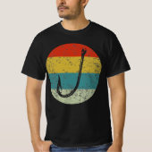 FISH HOOK retro silhouette 70s T-shirt (Voorkant)