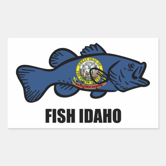 Fish Idaho Rechthoekige Sticker (Voorkant)