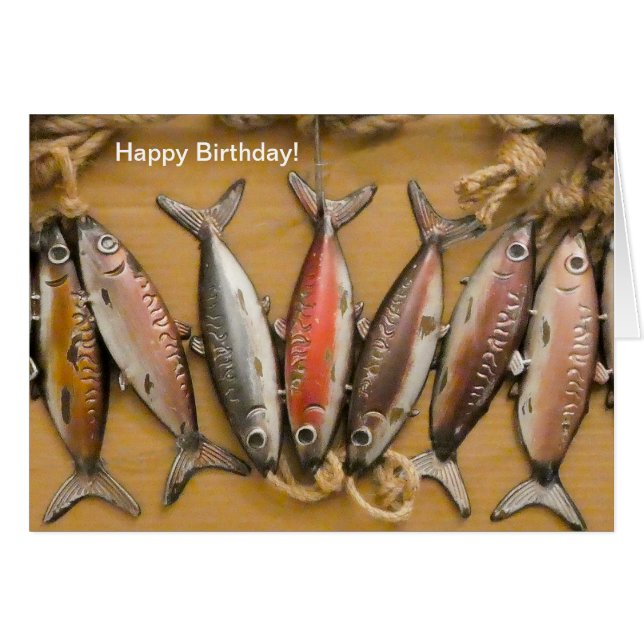Fish image for Birthday Greeting card (Devant horizontal)